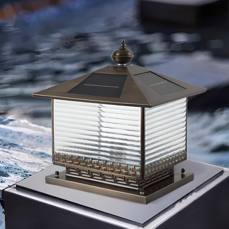 Syvenira Vintage Solar Pagoda Glass Outdoor Light
