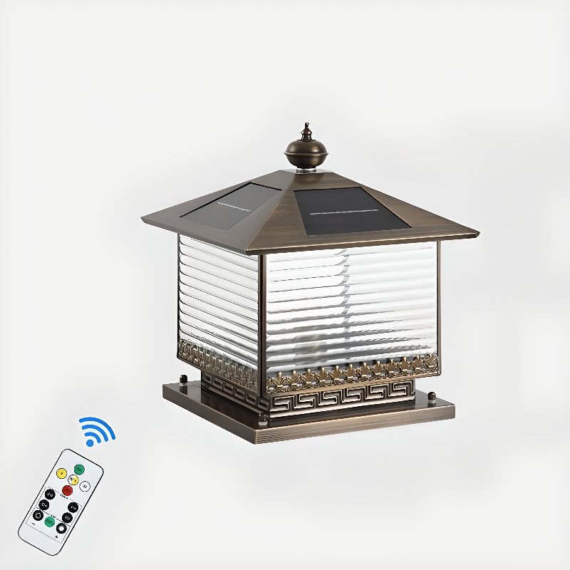 Syvenira Vintage Solar Pagoda Glass Outdoor Light