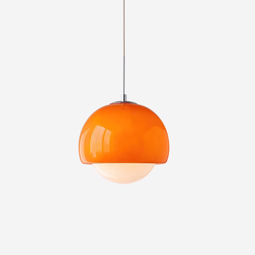 Pendant Light Glass Globe Retro Modern Style Colorful Soft Illumination - Neutral Decor