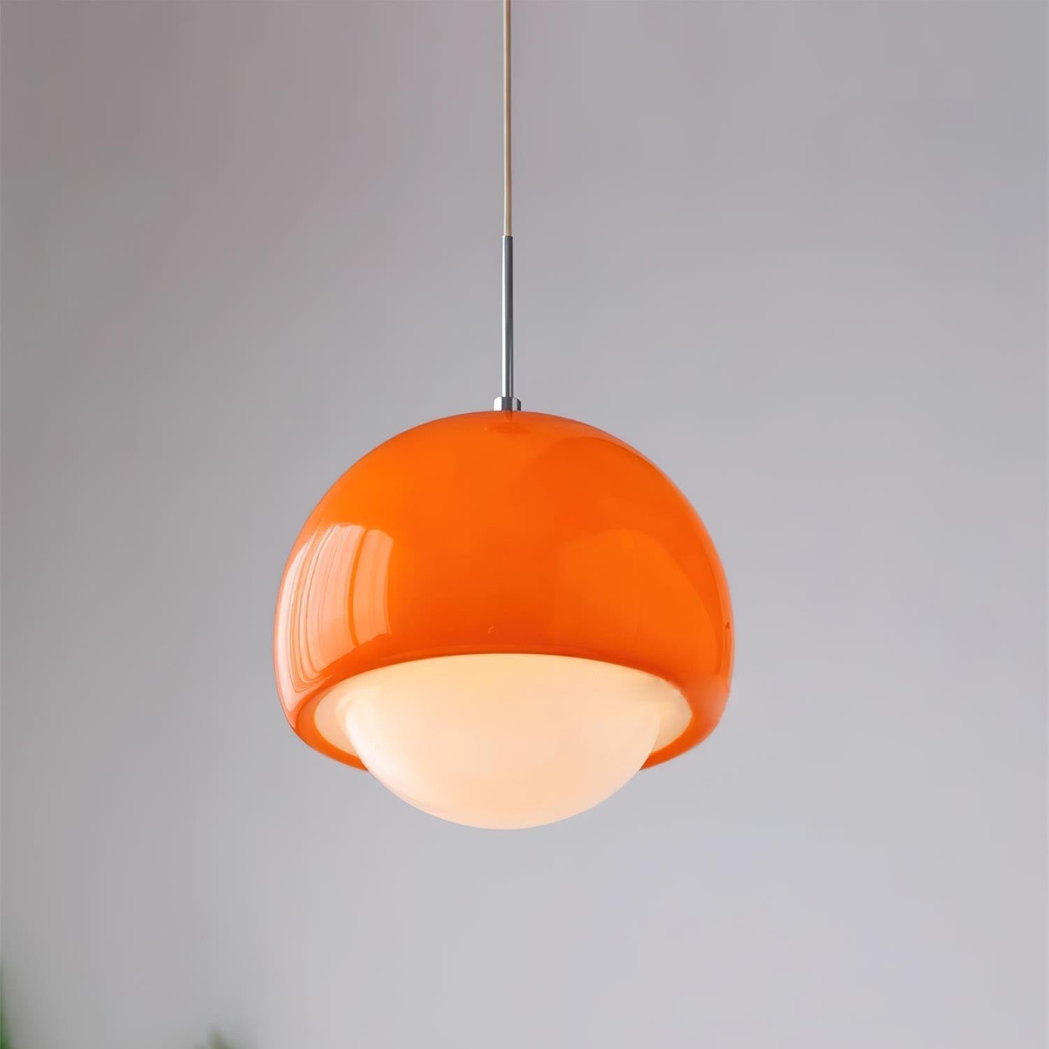 Pendant Light Glass Globe Retro Modern Style Colorful Soft Illumination - Neutral Decor