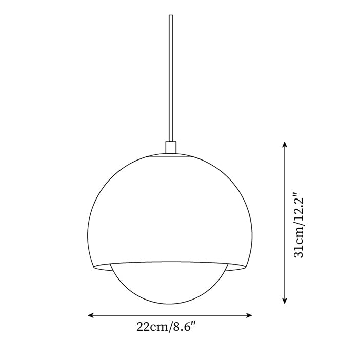 Pendant Light Glass Globe Retro Modern Style Colorful Soft Illumination - Neutral Decor