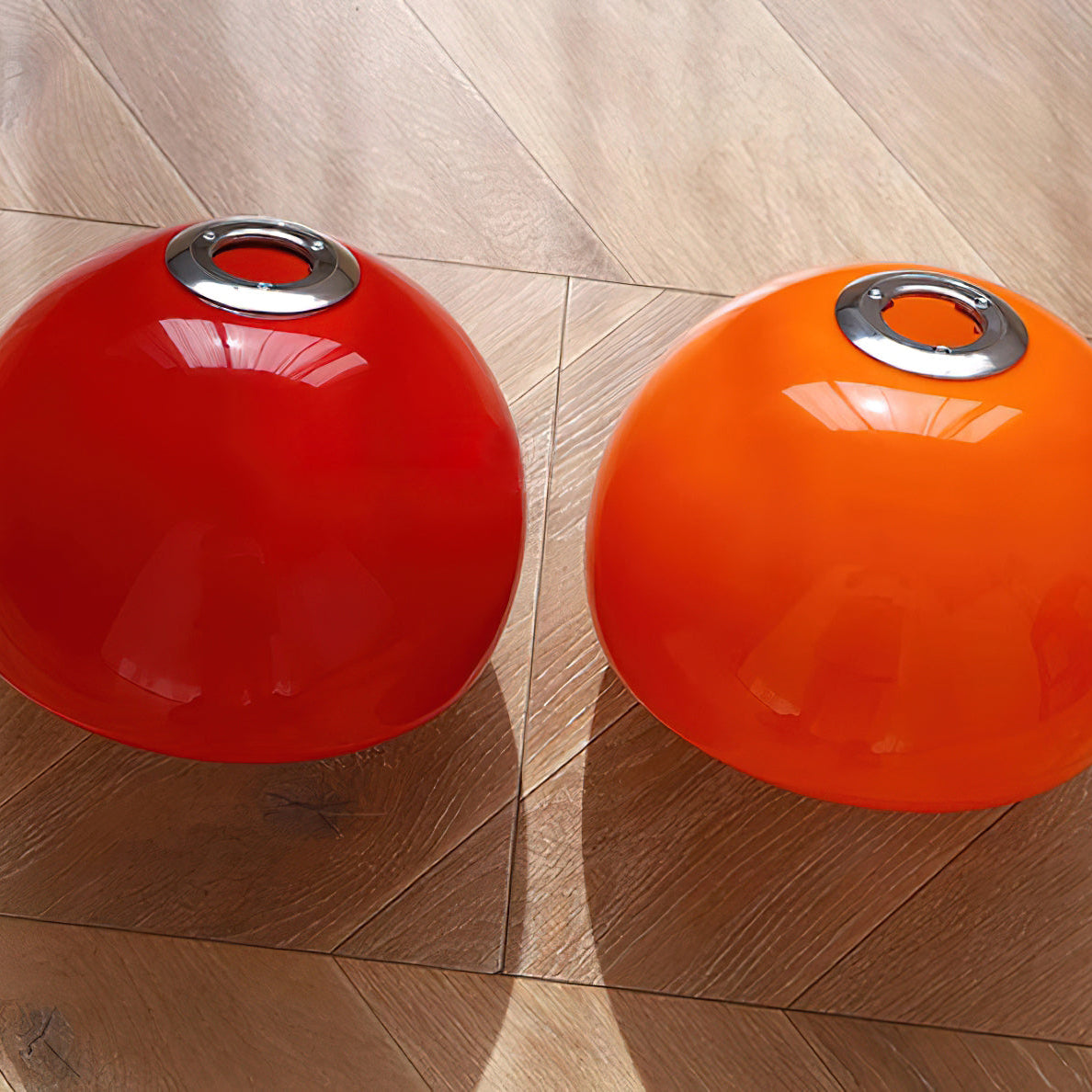 Pendant Light Glass Globe Retro Modern Style Colorful Soft Illumination - Neutral Decor