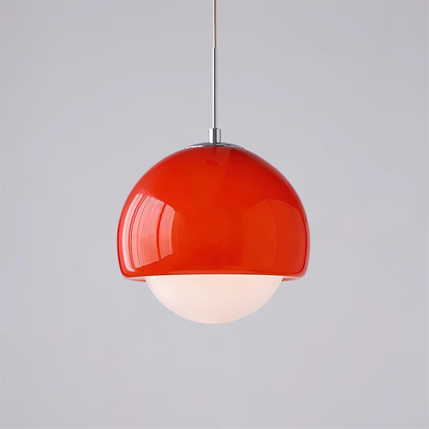 Pendant Light Glass Globe Retro Modern Style Colorful Soft Illumination - Neutral Decor