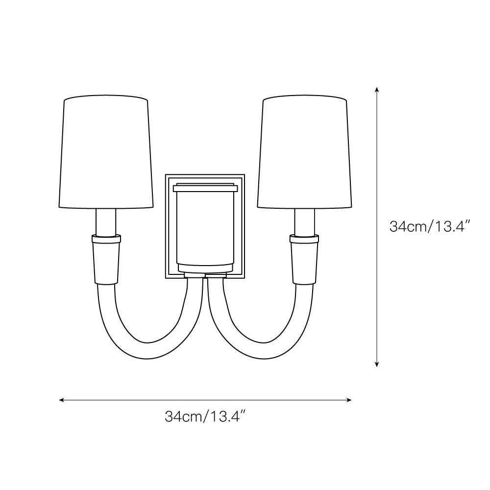 Etalarae Modern Minimalist Crystal Fabric Wall Lamp - Neutral Decor
