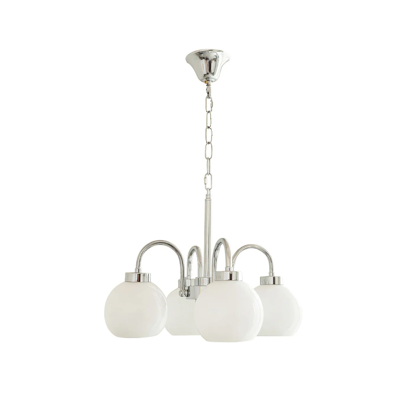 Liororian Chandelier Yellow Glass Globes