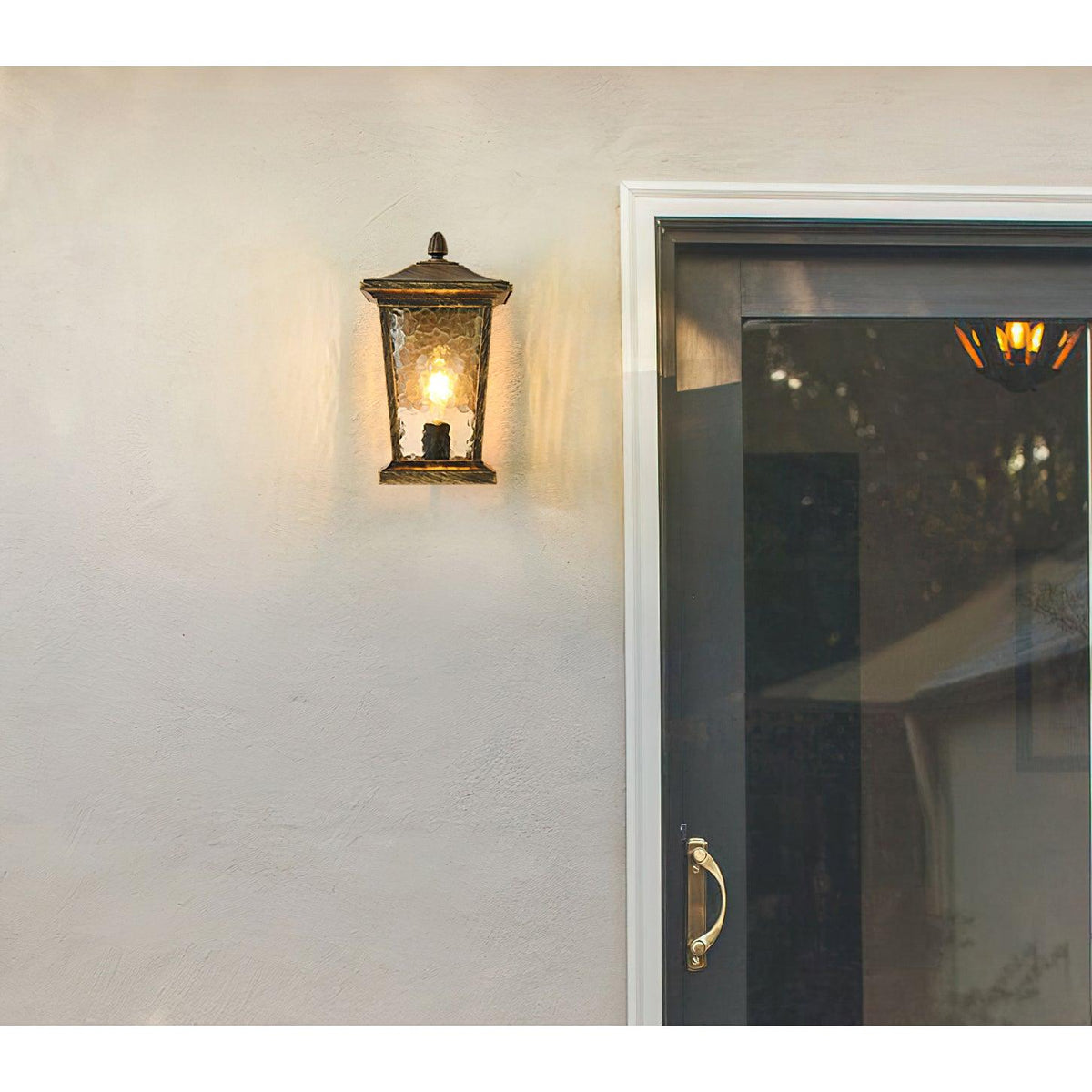 Edwin Birdcage Elegance Glass Outdoor Wall Lamp