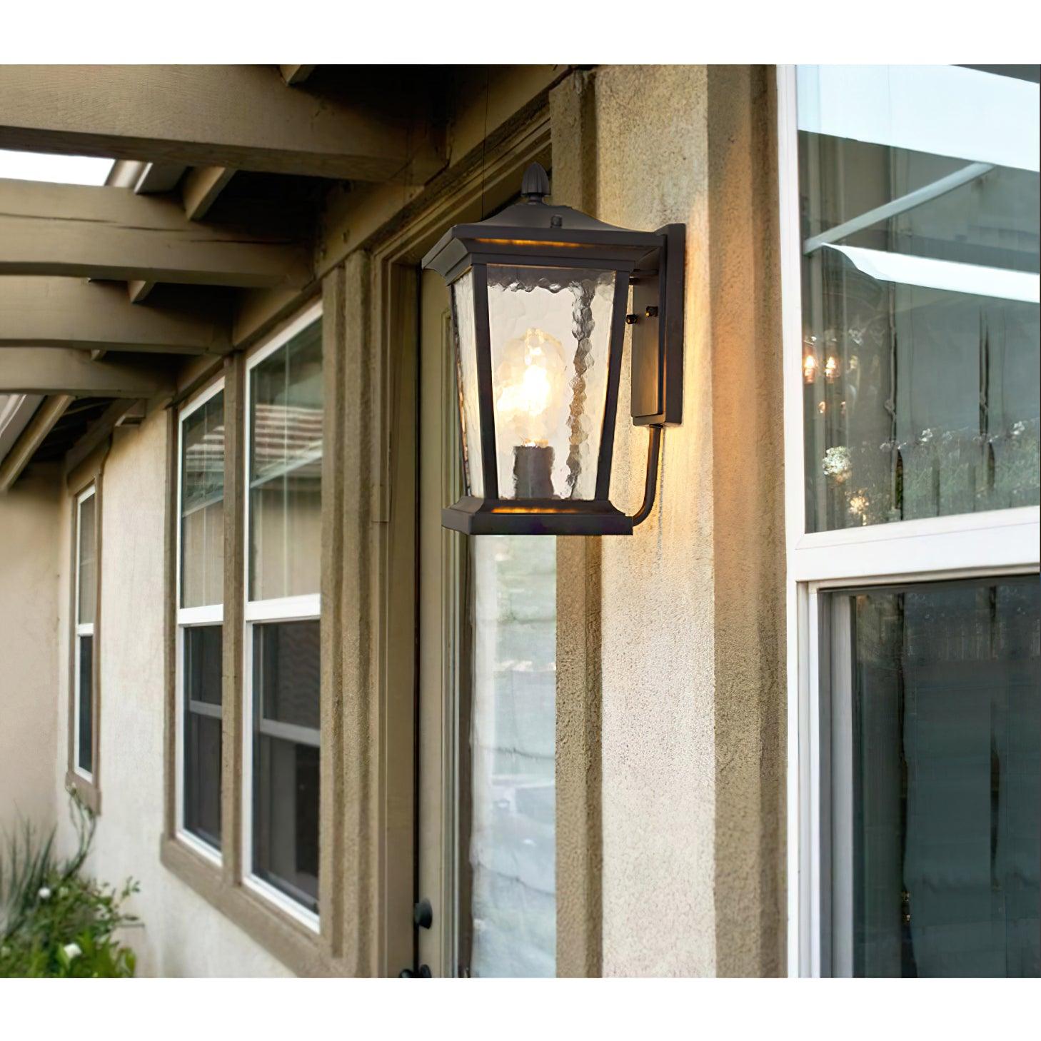 Edwin Birdcage Elegance Glass Outdoor Wall Lamp