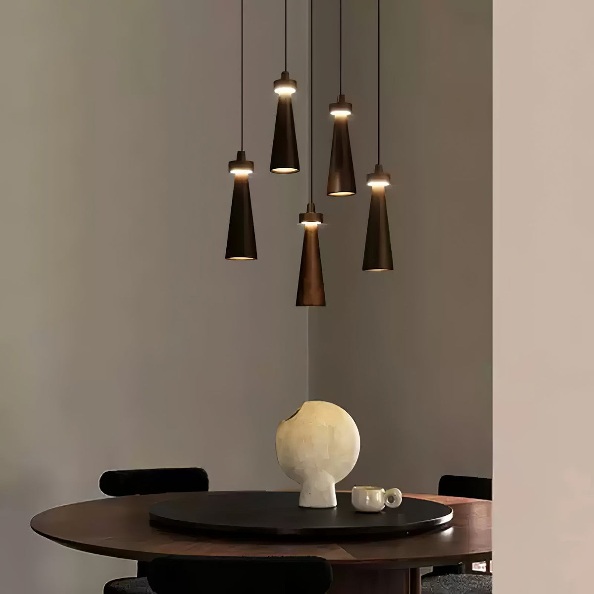 Tesno Minimalist Wood Pendant Light
