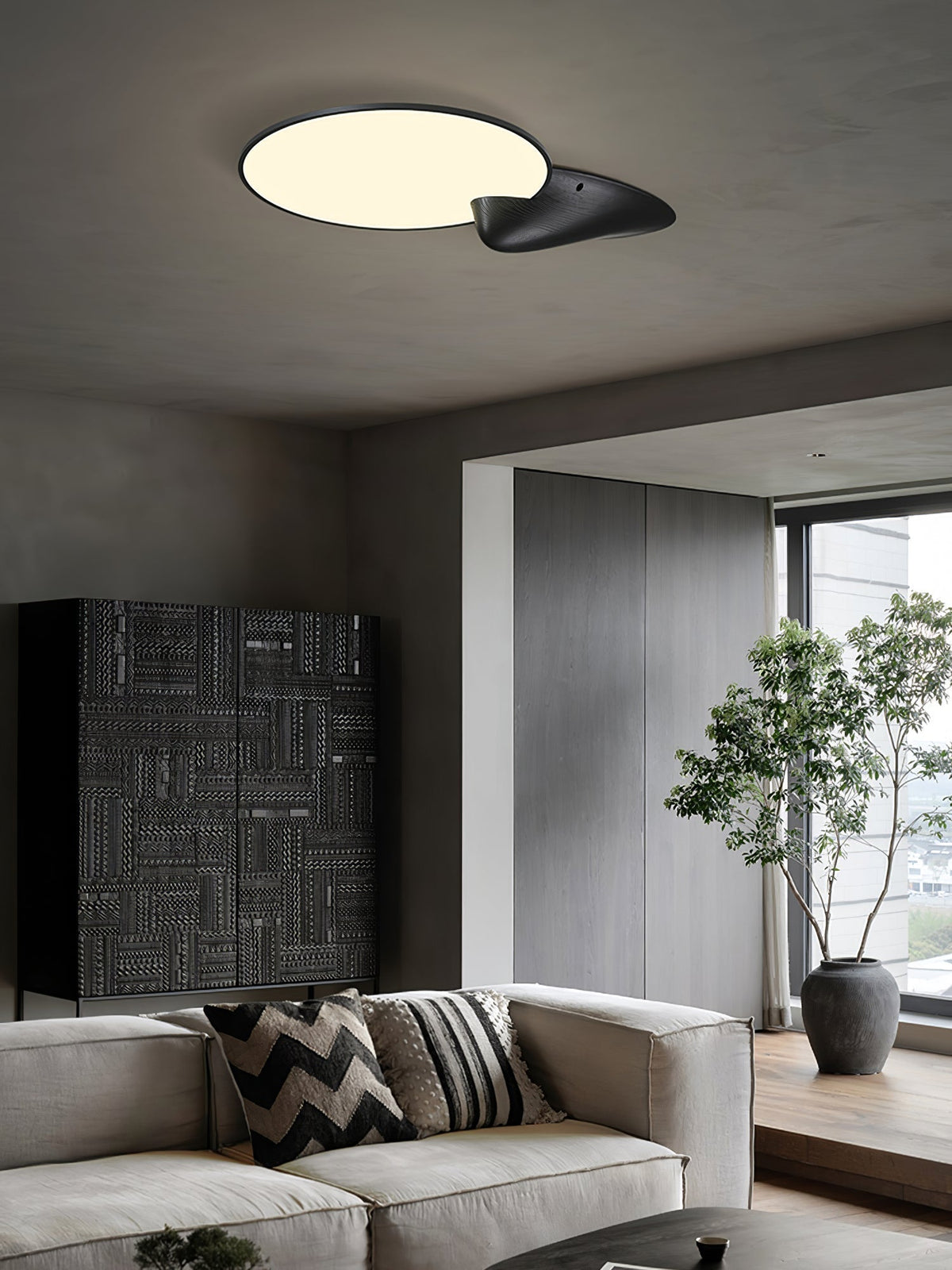 Zovenel Premium Elegance Peak Wood Ceiling Lamp