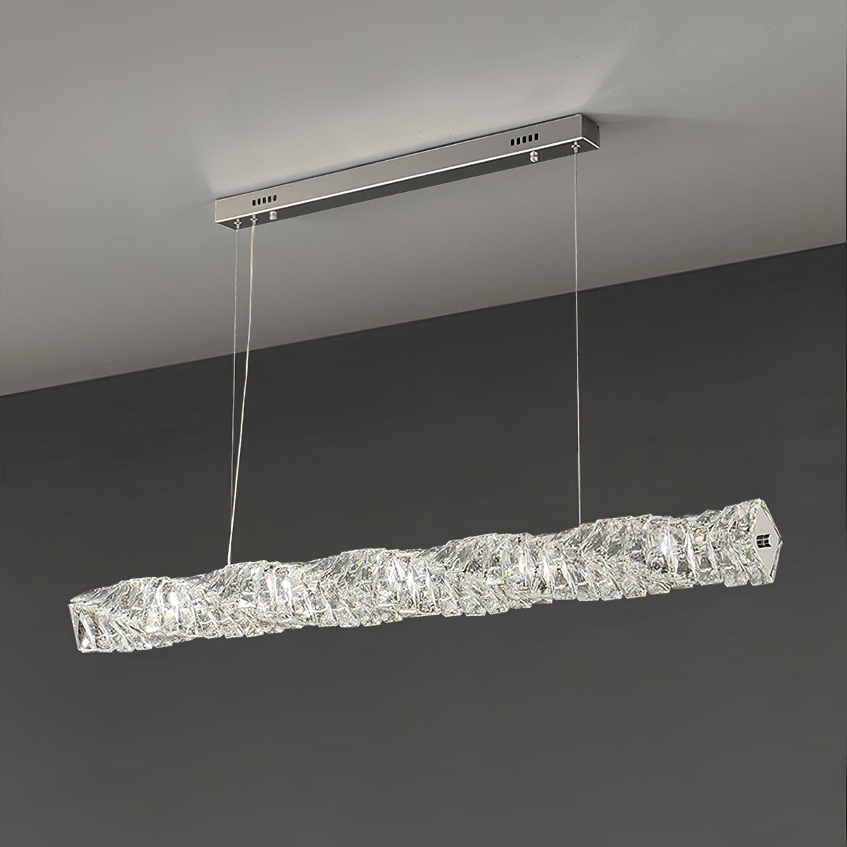 Stream Long Crystal Pendant Lamp
