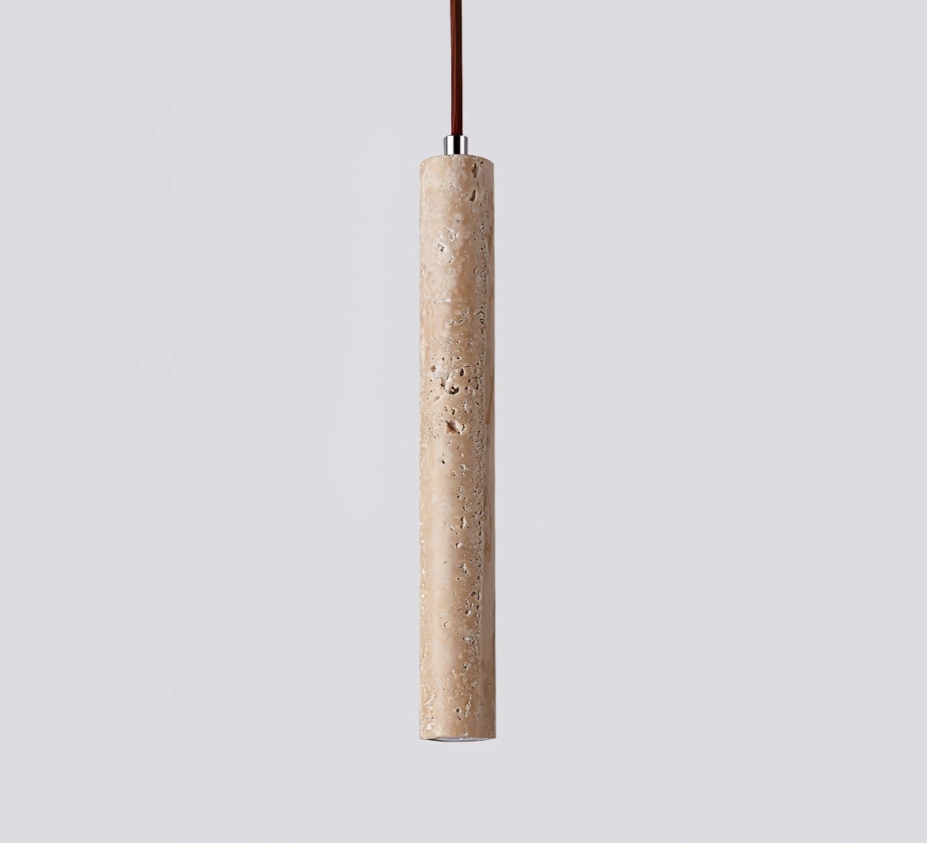 Sular Cylindrical Travertine Pendant Light