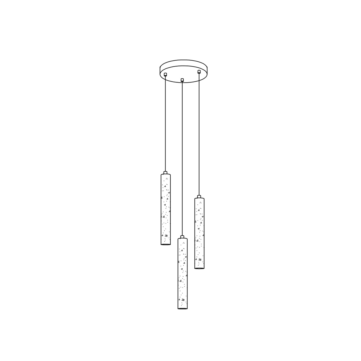 Sular Cylindrical Travertine Pendant Light