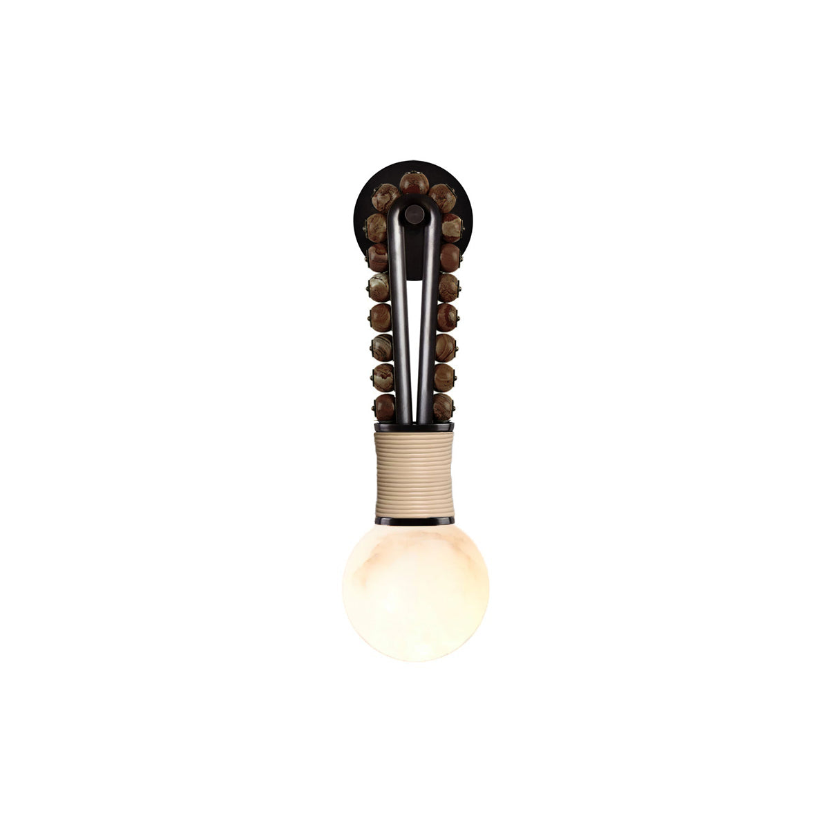 Erliren Creativity Art Walnut Glass Wall Lamp