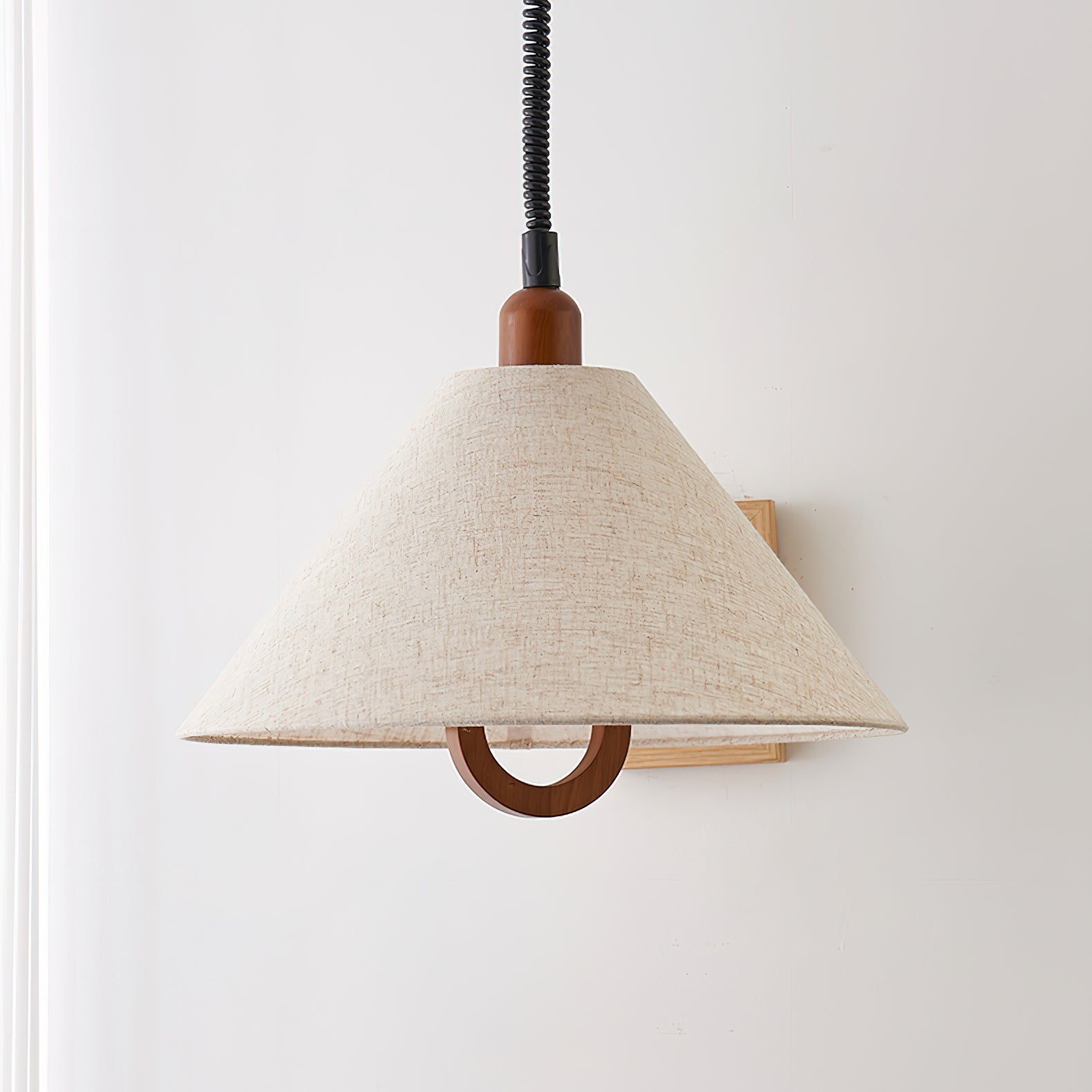 Alcaria Premium Nordic Art Fabric Wood Pendant Lamp
