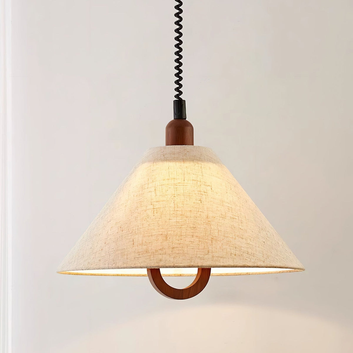 Alcaria Premium Nordic Art Fabric Wood Pendant Lamp