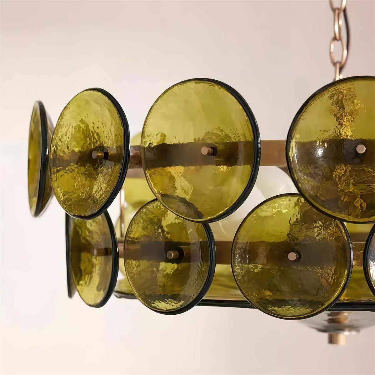 Ventilo Amber Glass Chandelier - Neutral Decor