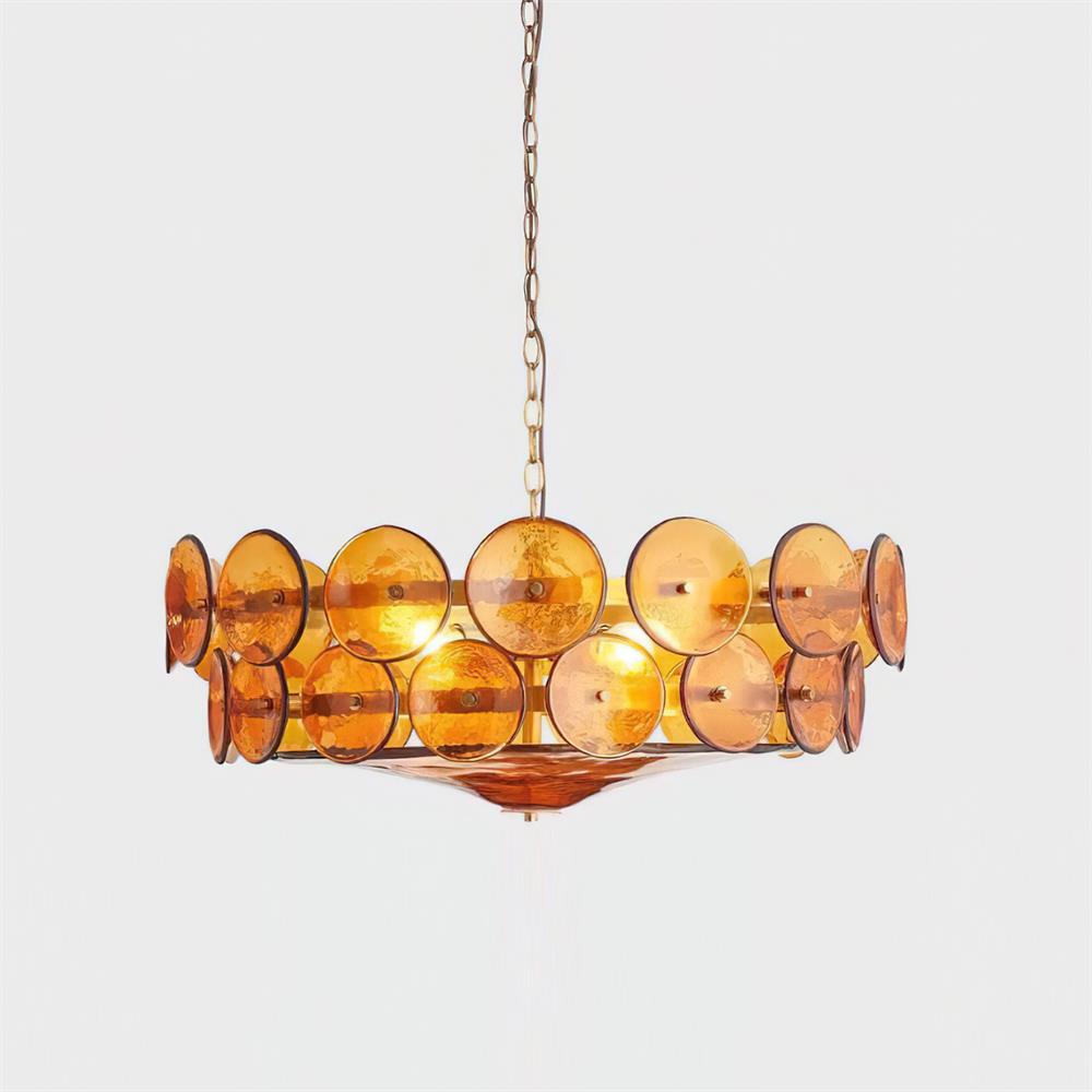 Ventilo Amber Glass Chandelier - Neutral Decor