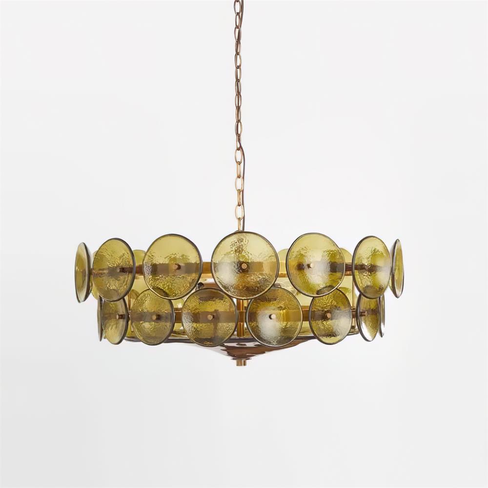 Ventilo Amber Glass Chandelier - Neutral Decor