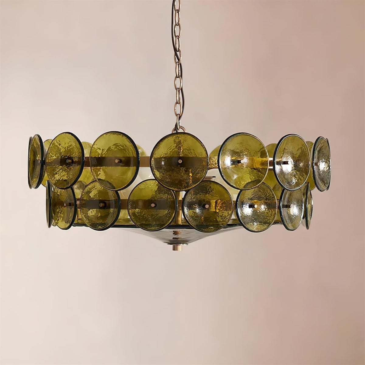 Ventilo Amber Glass Chandelier - Neutral Decor