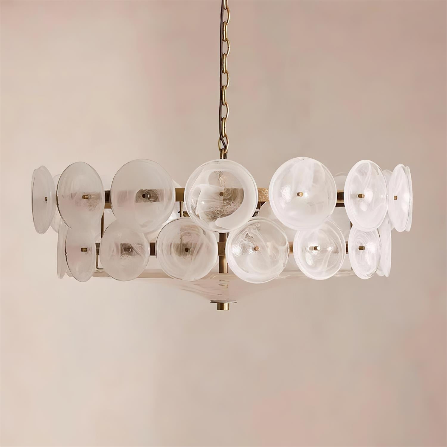 Ventilo Amber Glass Chandelier - Neutral Decor