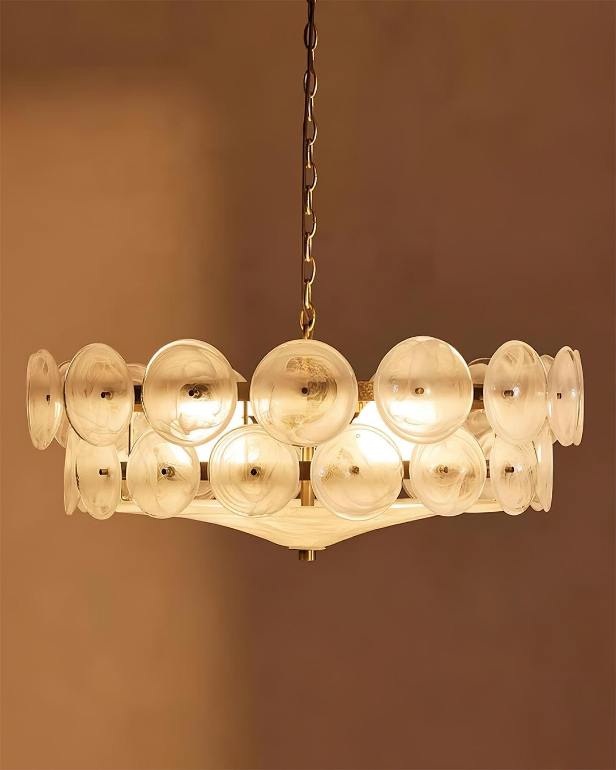 Ventilo Amber Glass Chandelier - Neutral Decor