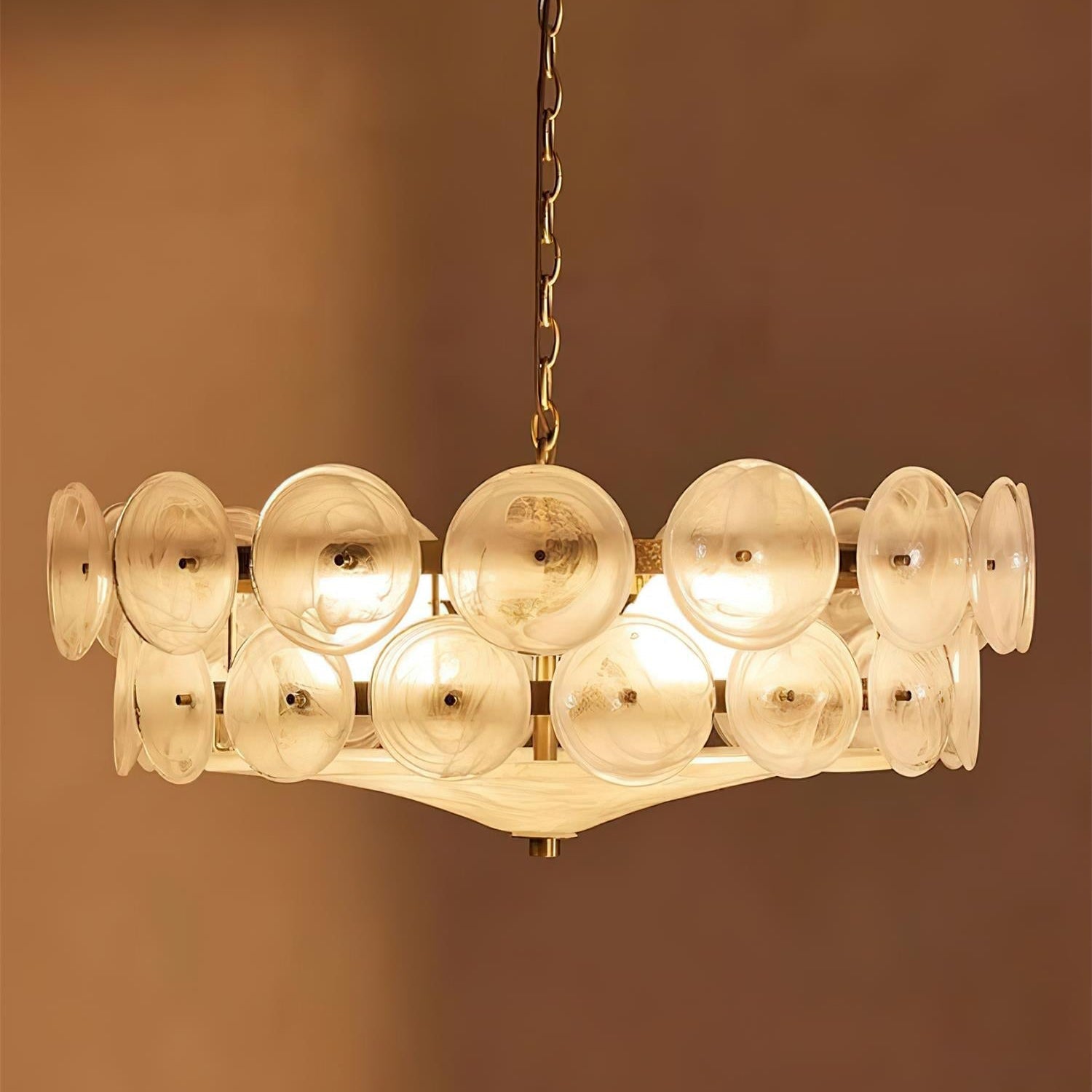 Ventilo Amber Glass Chandelier - Neutral Decor
