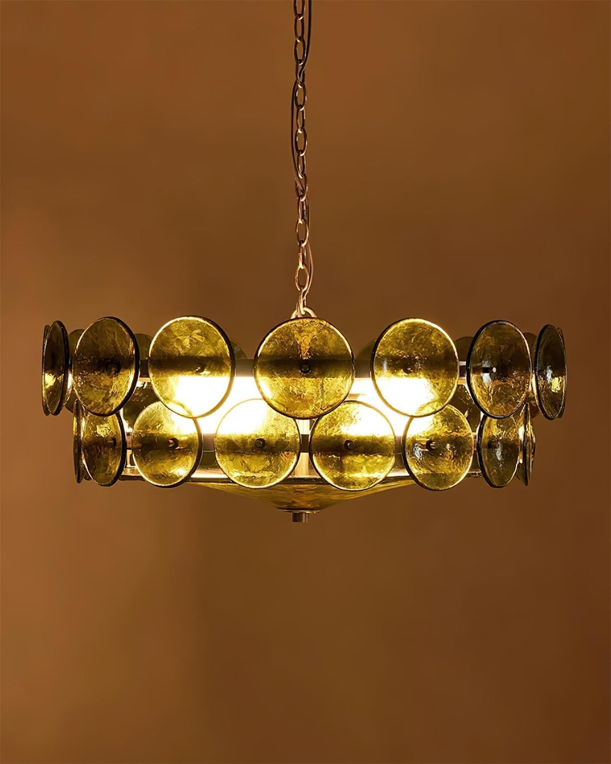 Ventilo Amber Glass Chandelier - Neutral Decor