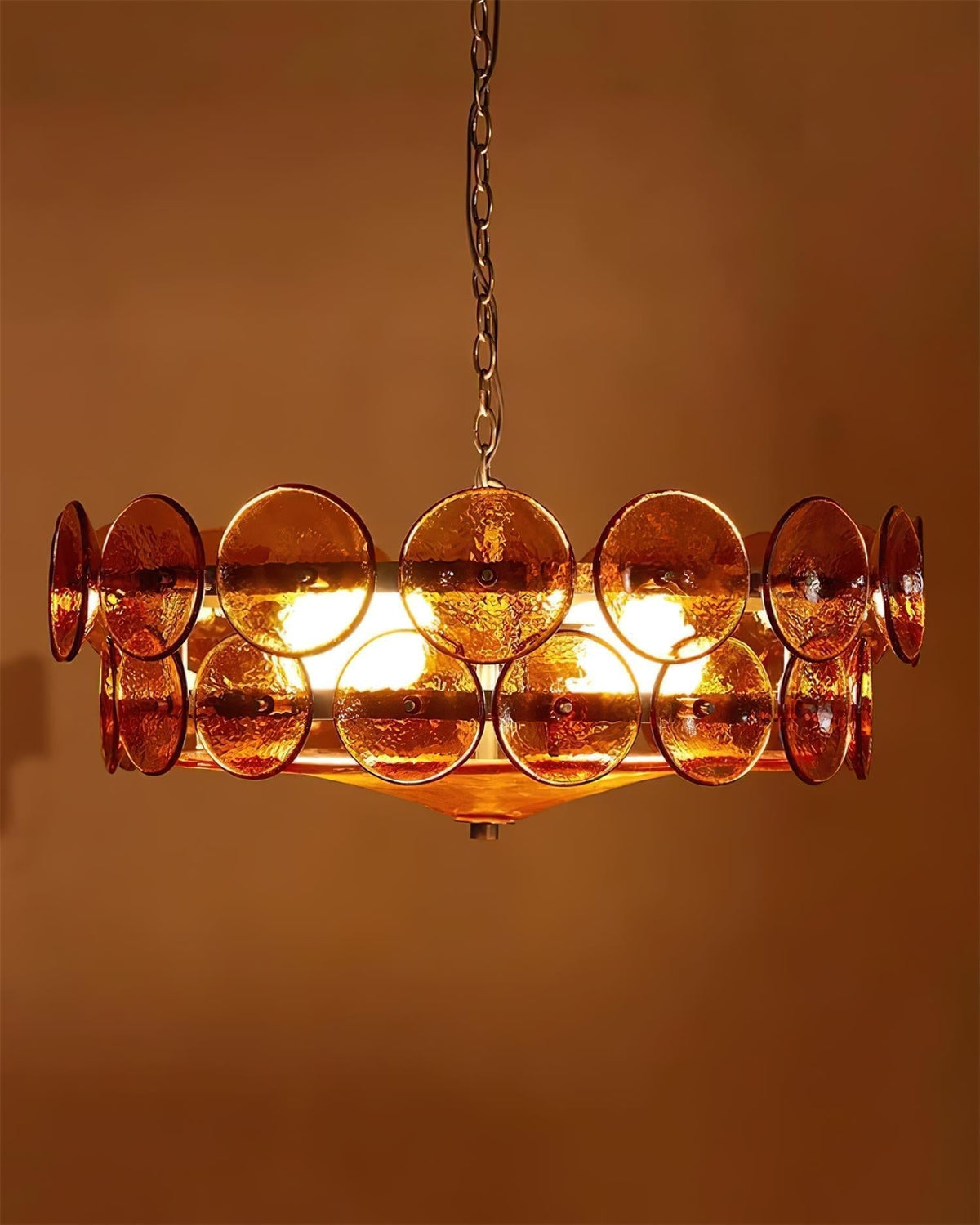 Ventilo Amber Glass Chandelier - Neutral Decor