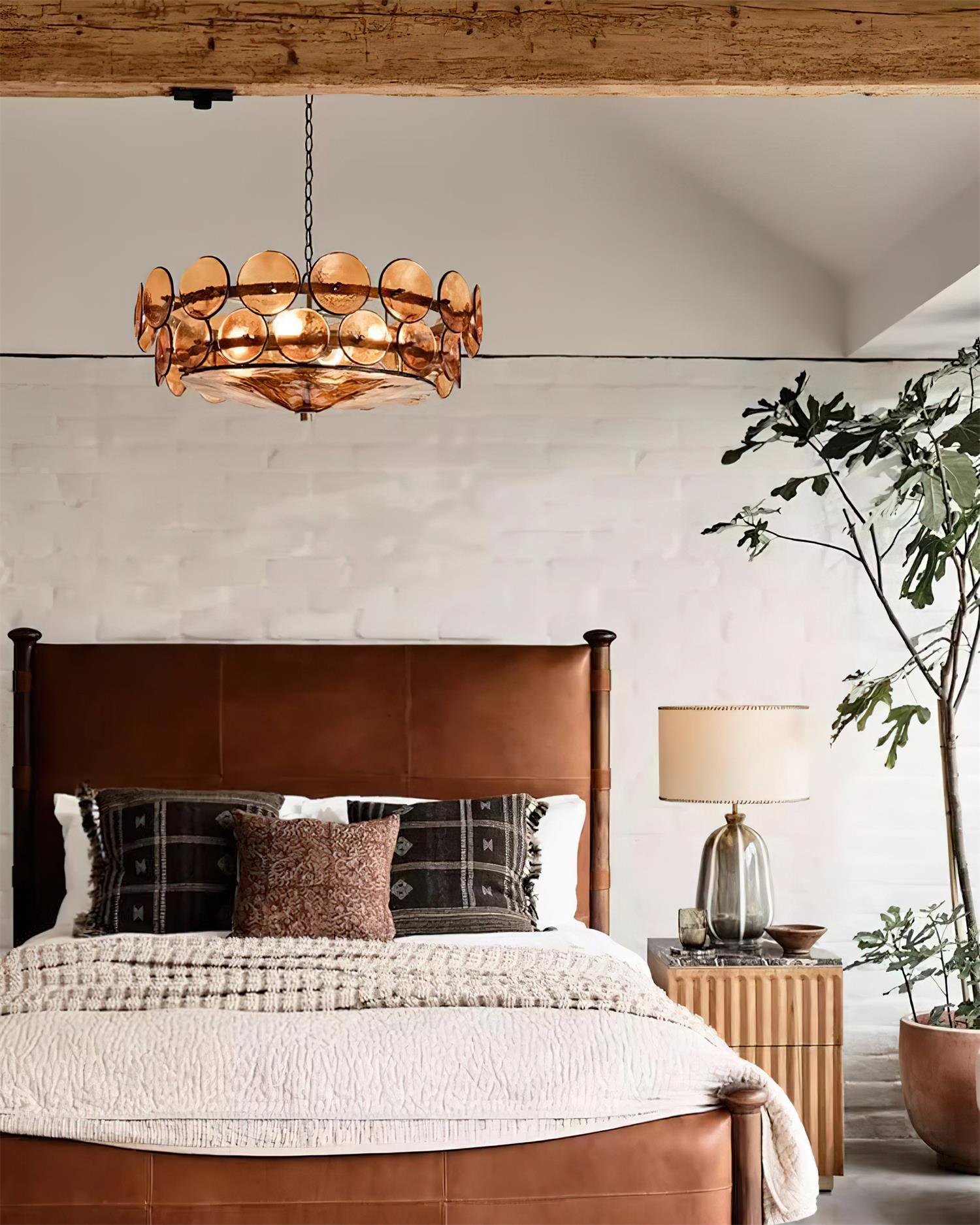 Ventilo Amber Glass Chandelier - Neutral Decor