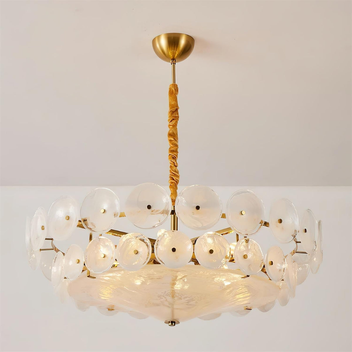 Ventilo Amber Glass Chandelier - Neutral Decor