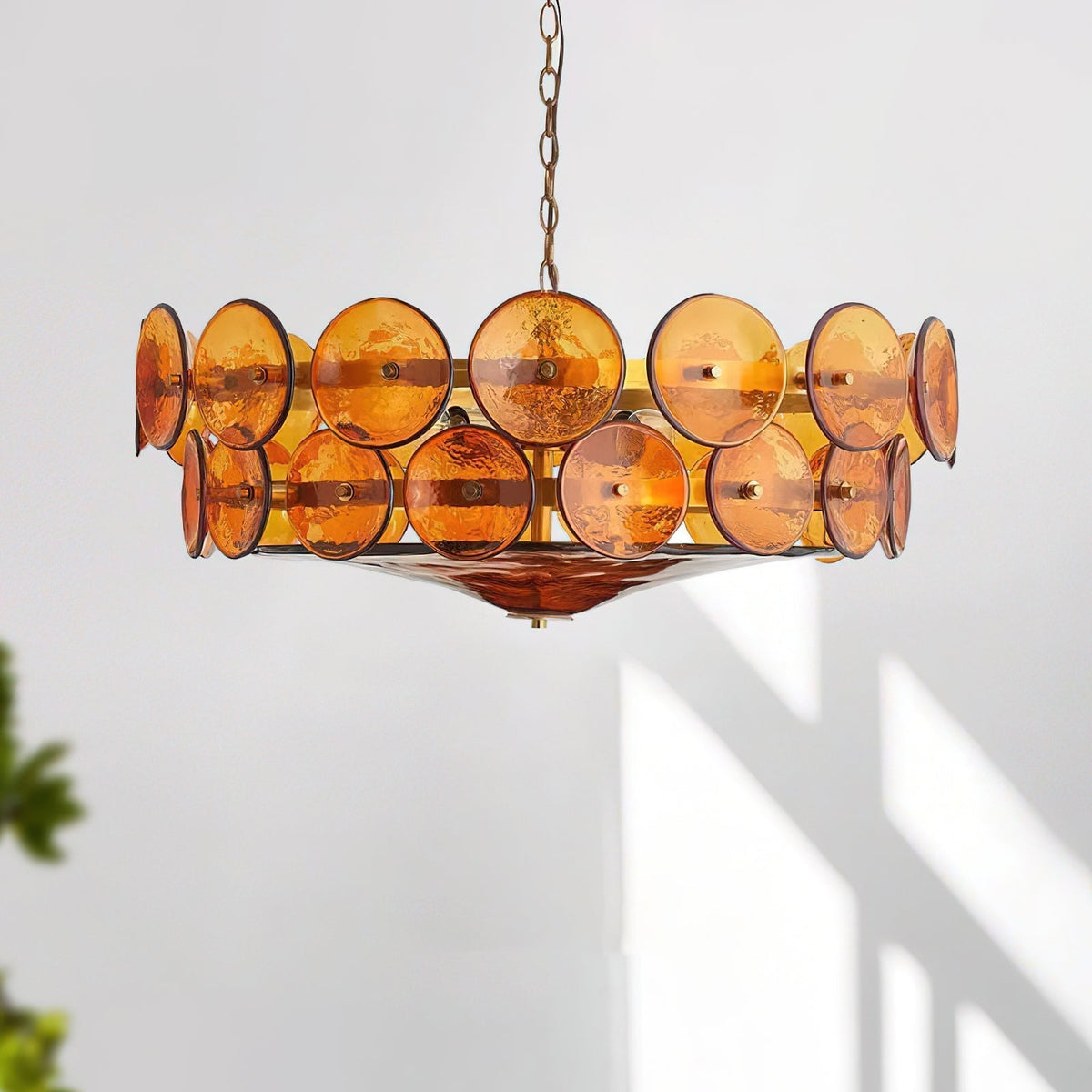 Ventilo Amber Glass Chandelier - Neutral Decor