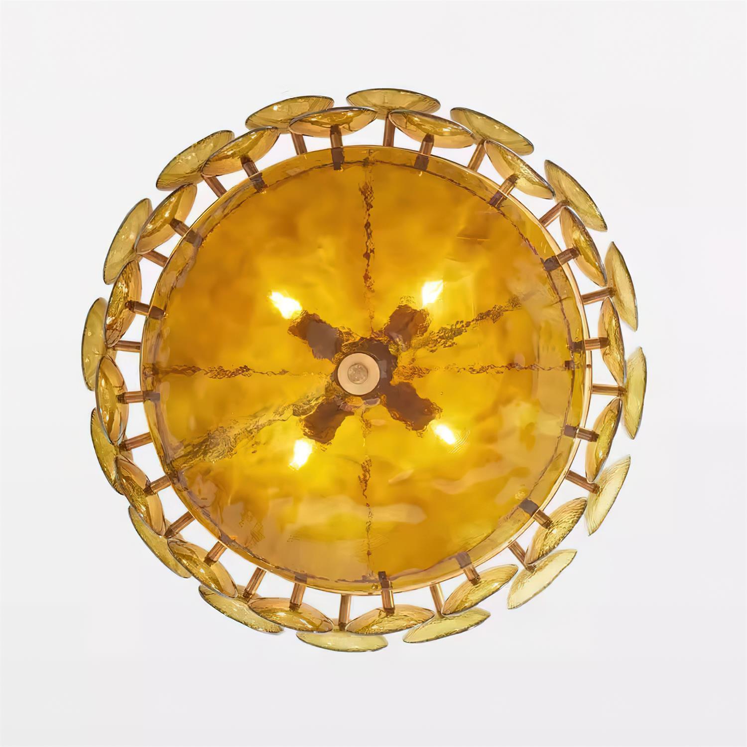 Ventilo Amber Glass Chandelier - Neutral Decor