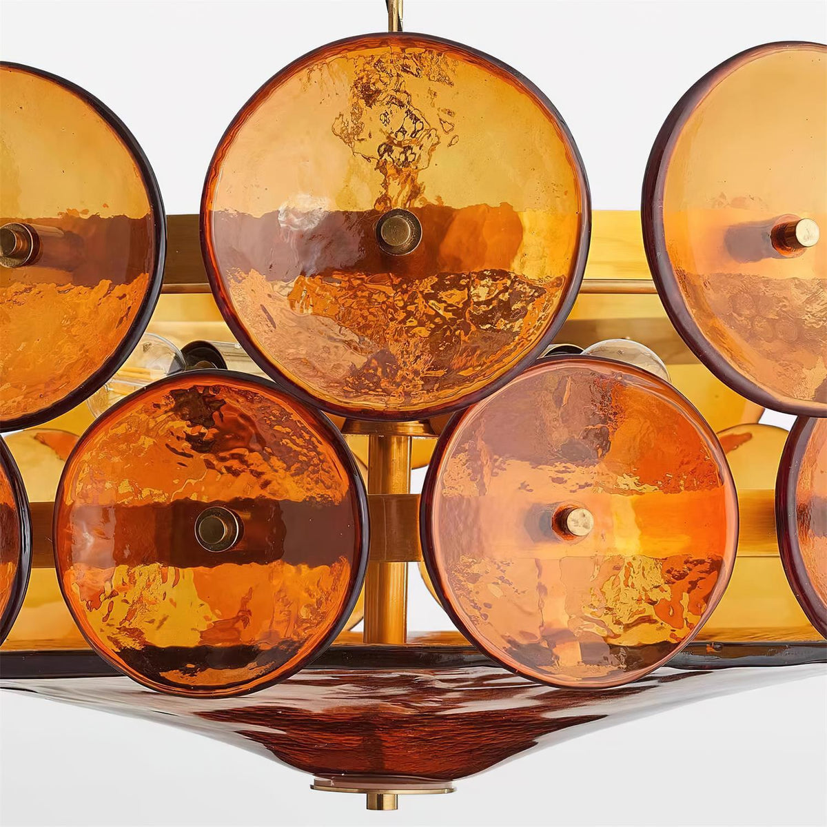 Ventilo Amber Glass Chandelier - Neutral Decor