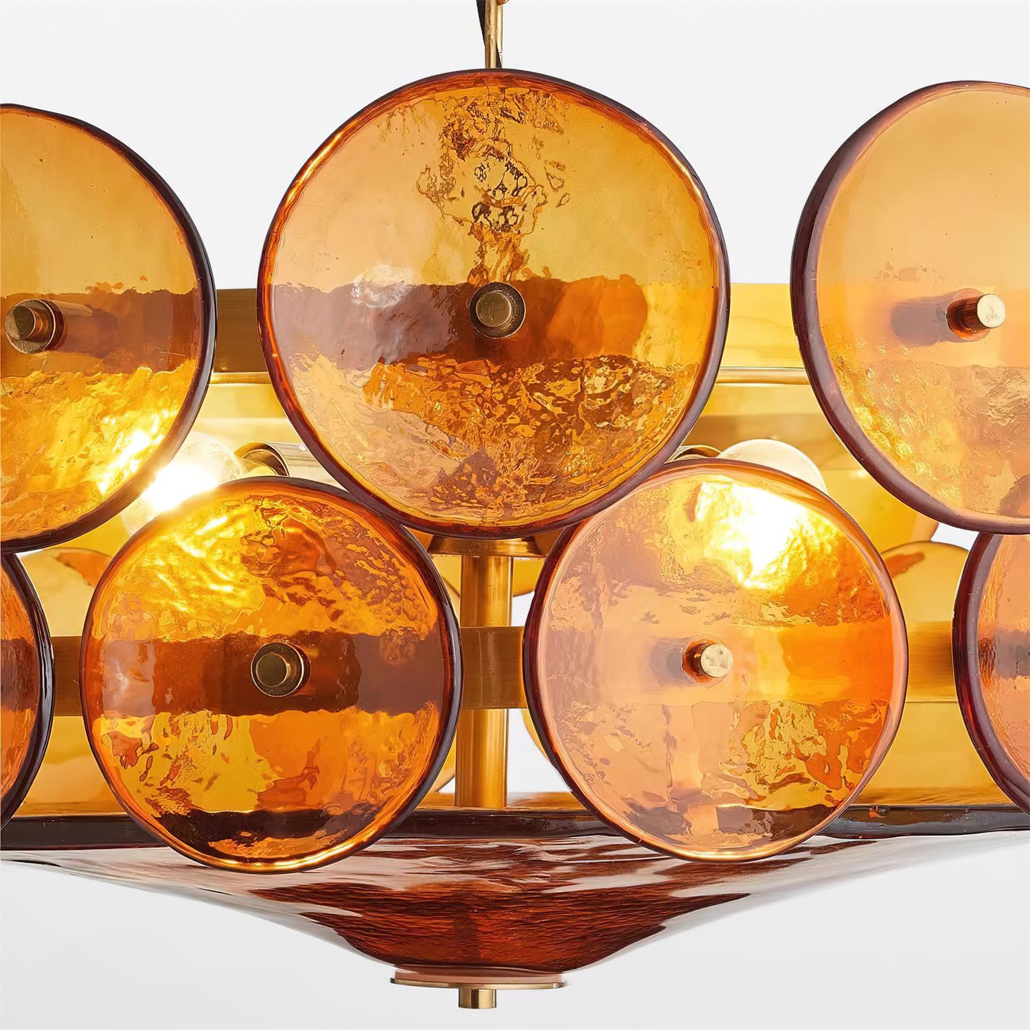 Ventilo Amber Glass Chandelier - Neutral Decor
