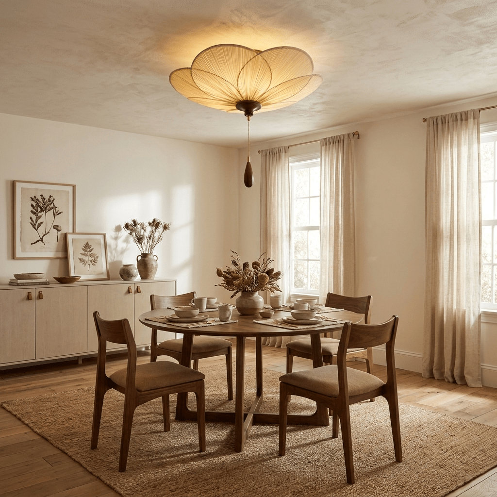Isabeau Bloom Pleated Ceiling Light