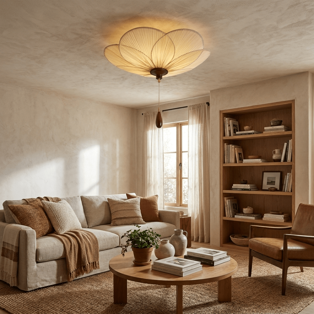 Isabeau Bloom Pleated Ceiling Light