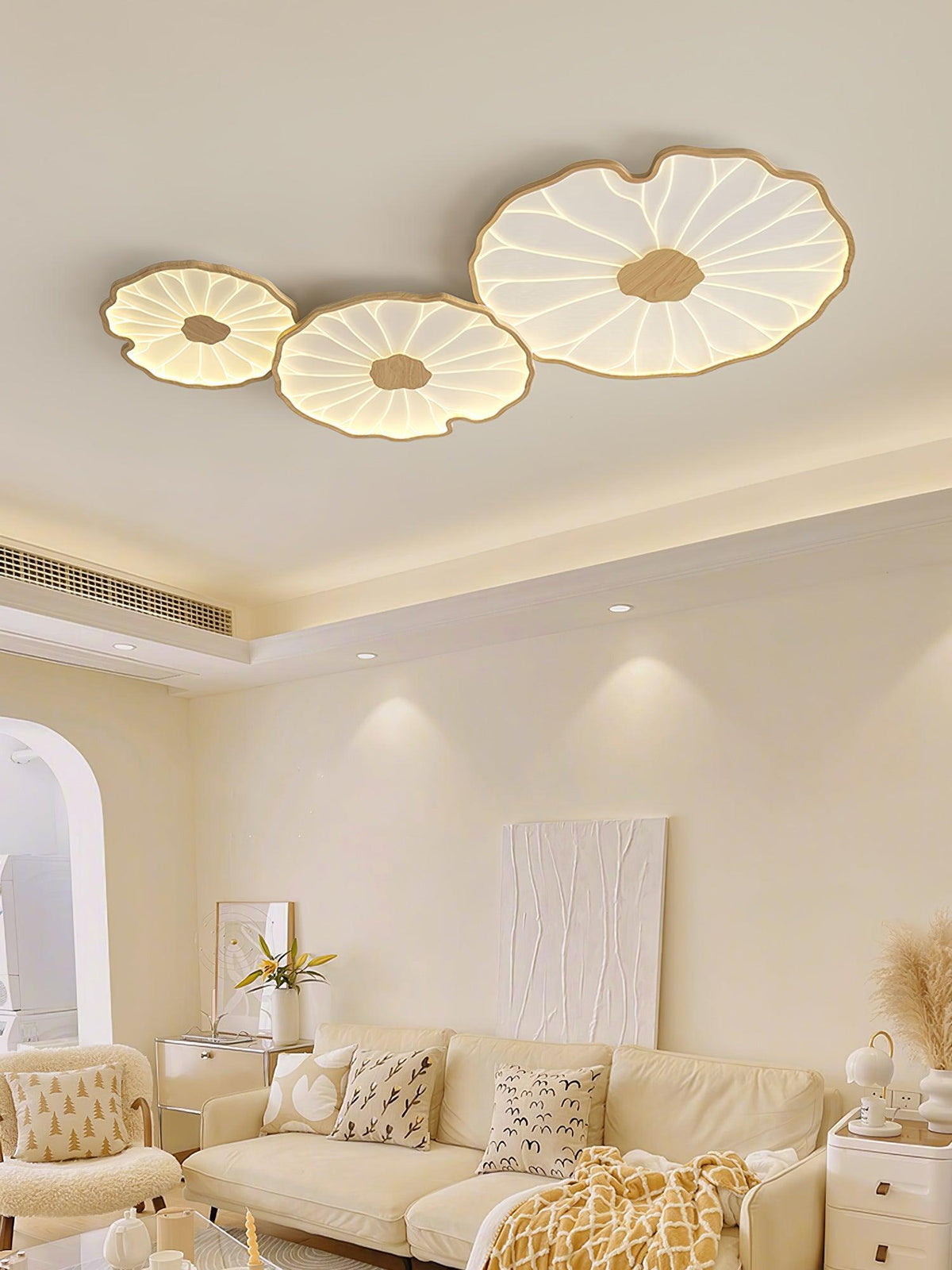 Amelie Floral Wooden Ceiling Light