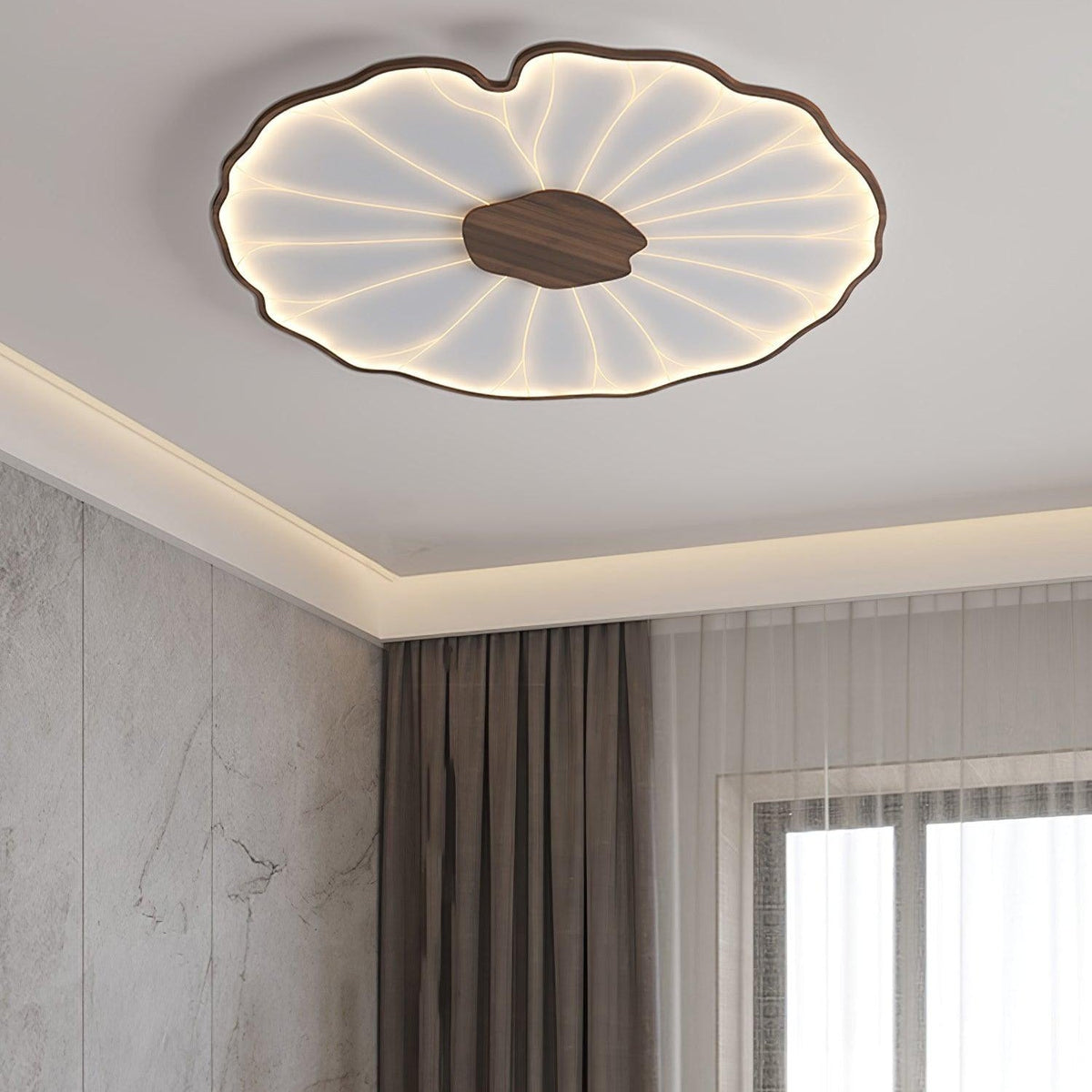 Amelie Floral Wooden Ceiling Light