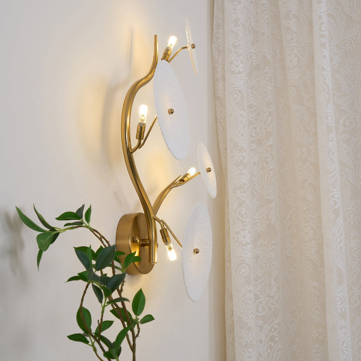 Fairhaven Lotus Petal Indoor Wall Light