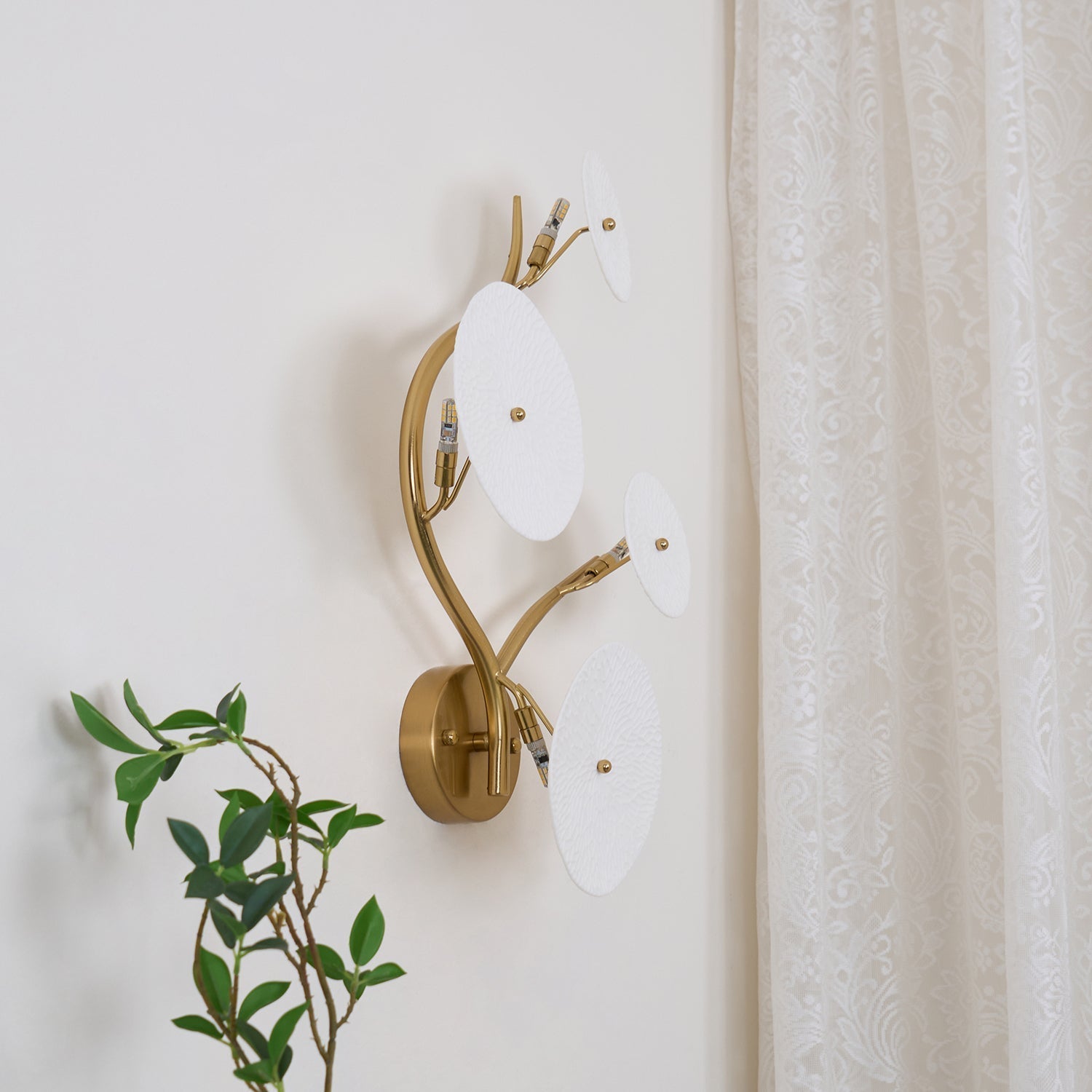 Fairhaven Lotus Petal Indoor Wall Light