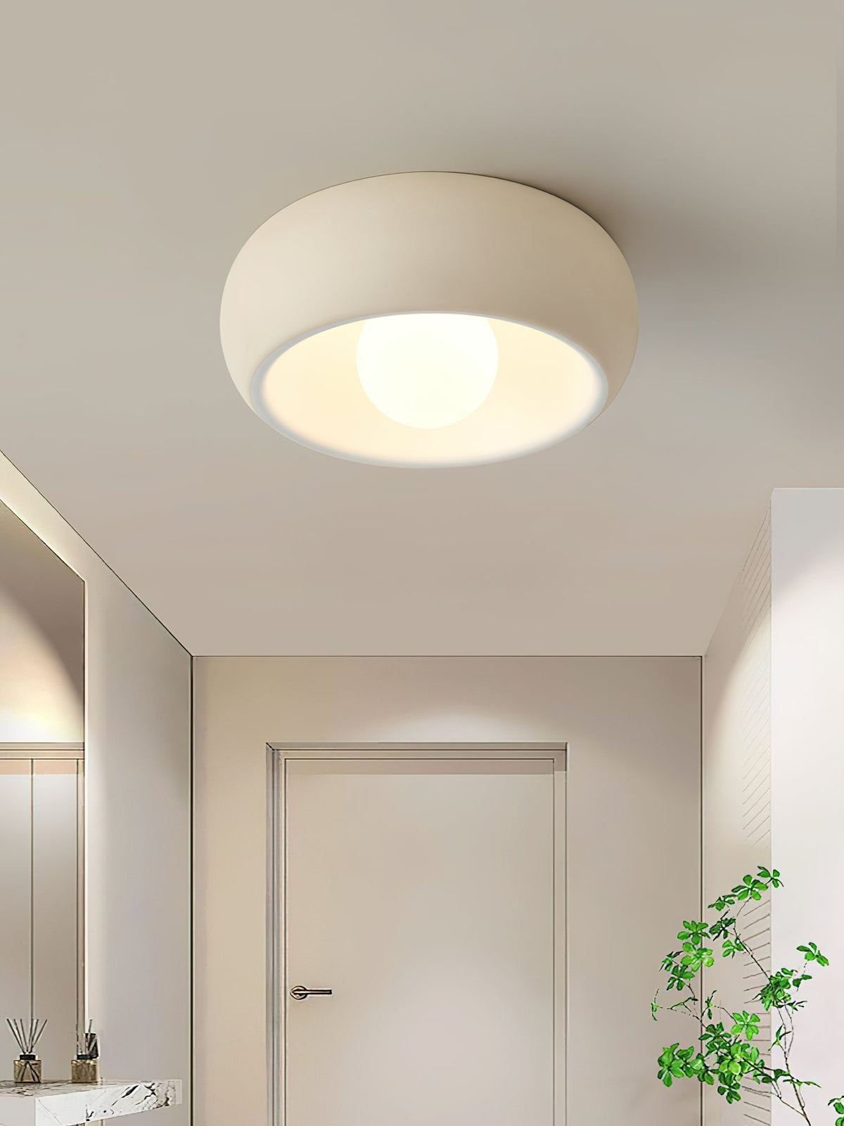 Talemu Modern Minimalist Round Glass Ceiling Light