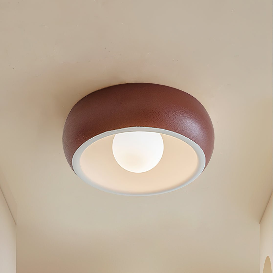 Talemu Modern Minimalist Round Glass Ceiling Light