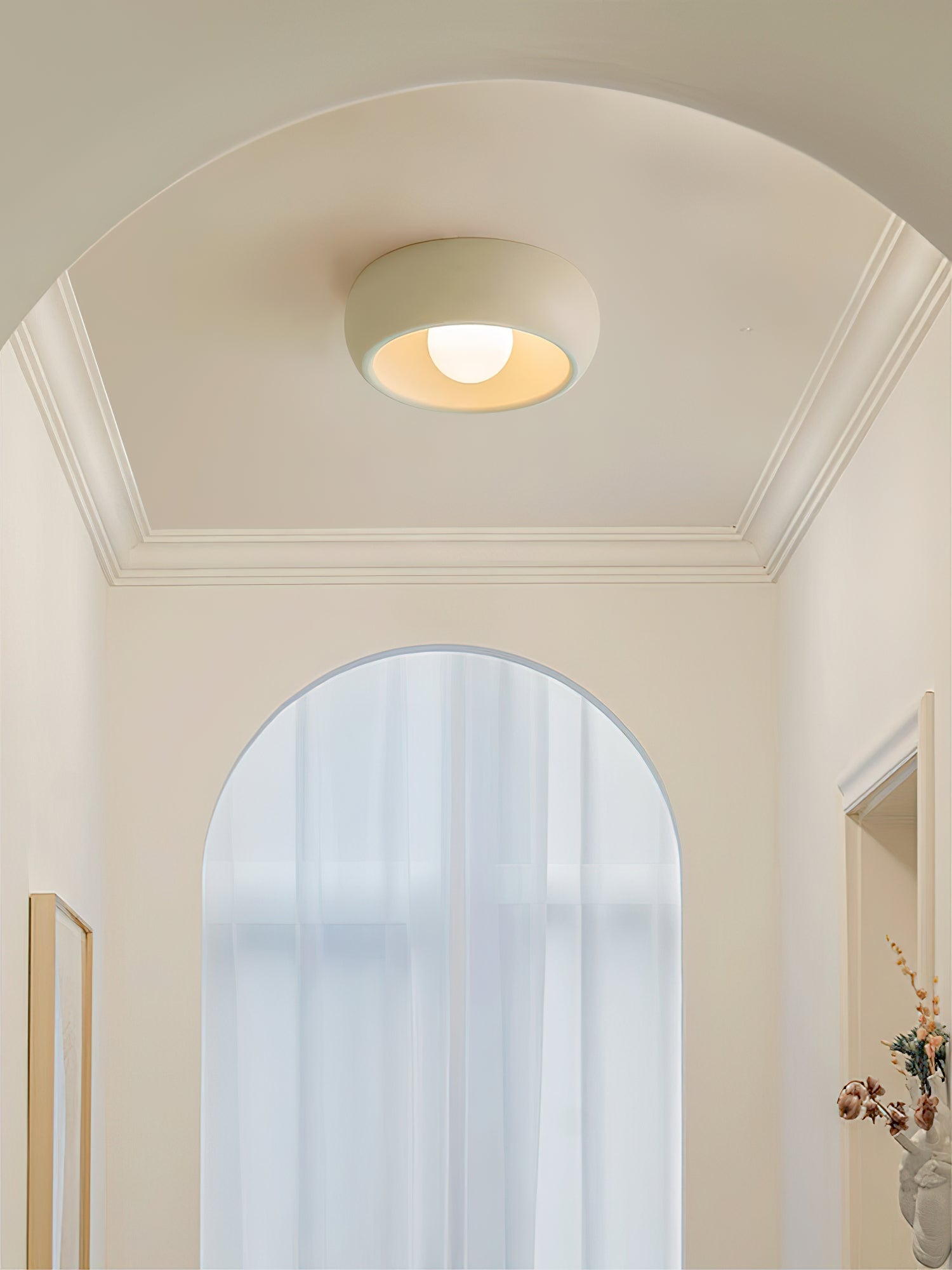 Talemu Modern Minimalist Round Glass Ceiling Light