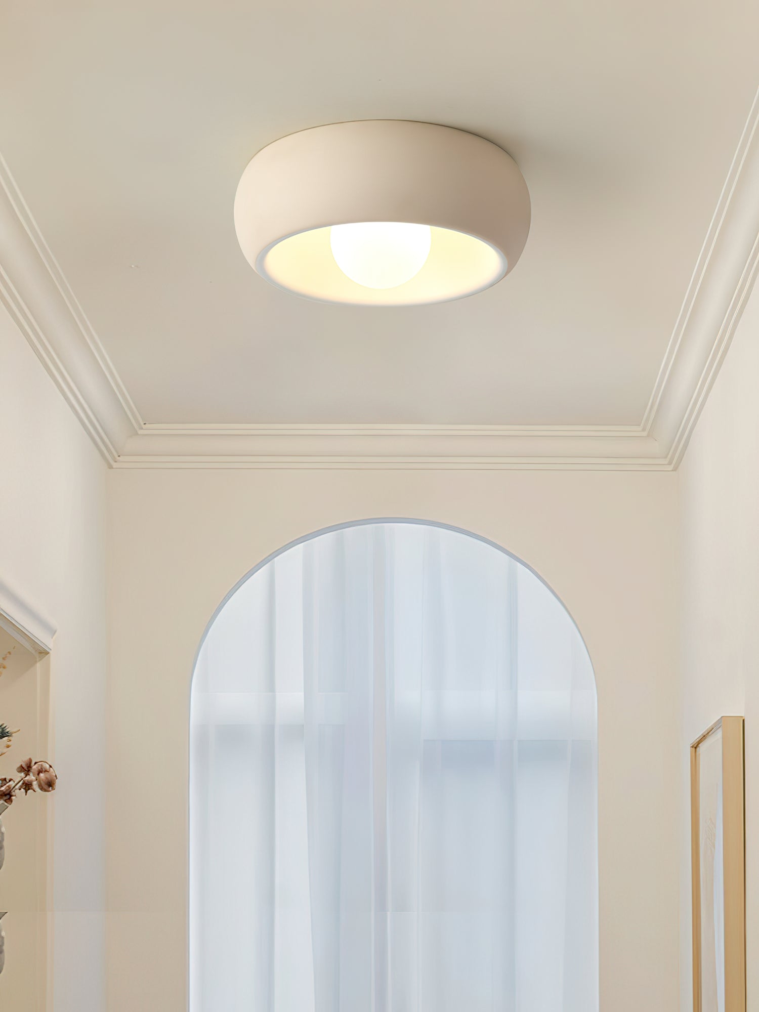 Talemu Modern Minimalist Round Glass Ceiling Light