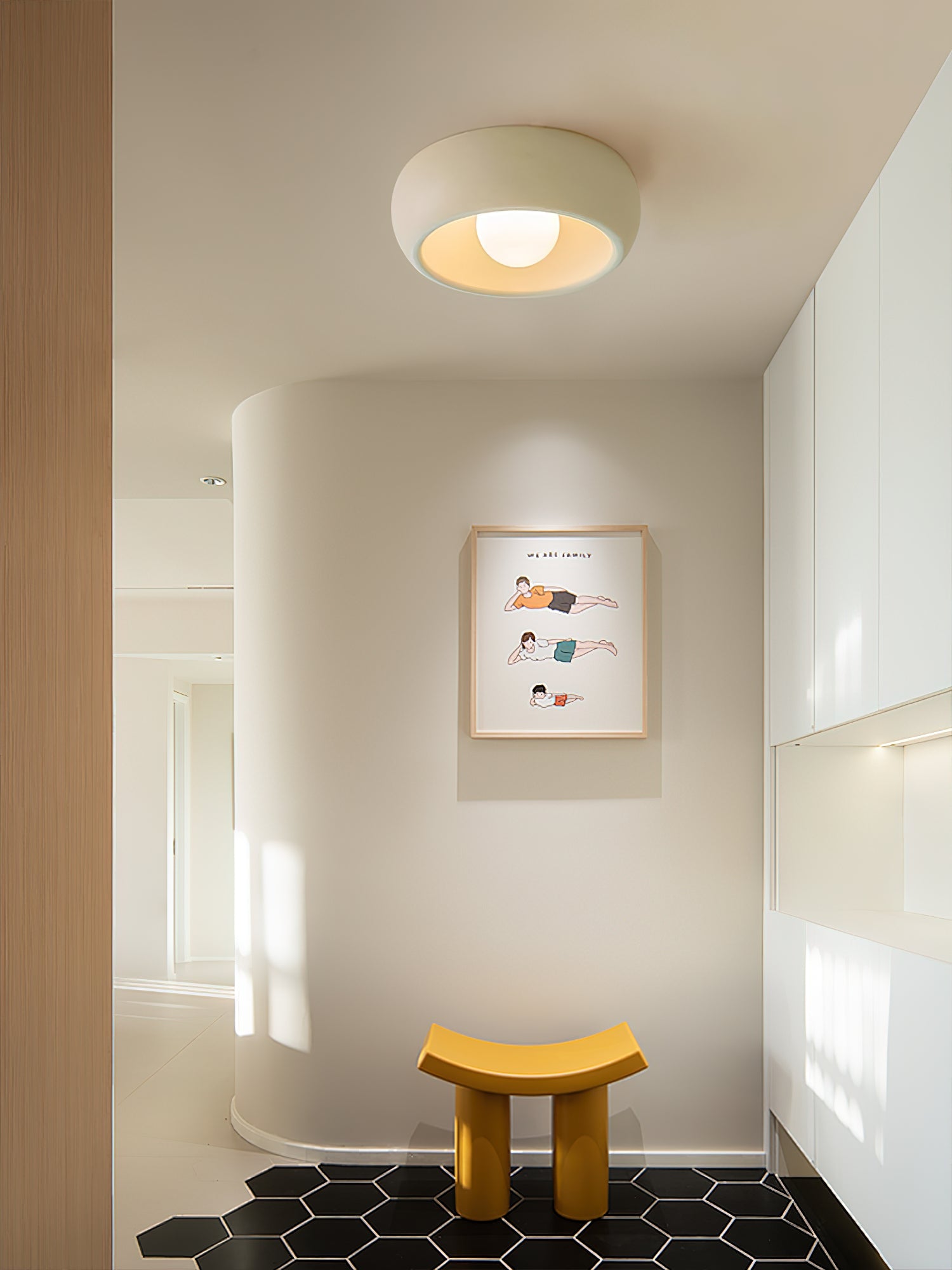 Talemu Modern Minimalist Round Glass Ceiling Light