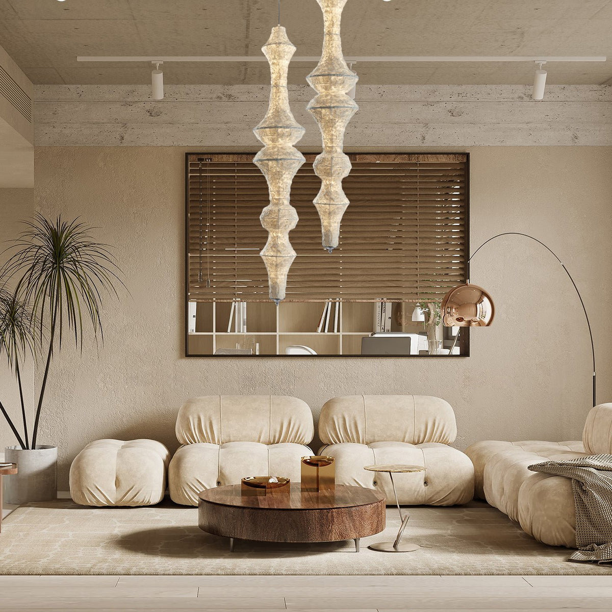 Vozoryra Textured Paper Pendant Light