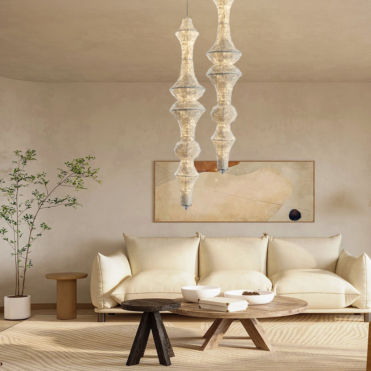 Vozoryra Textured Paper Pendant Light