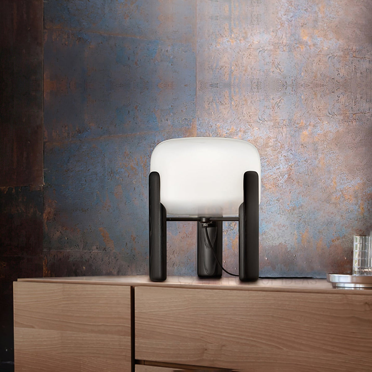 Elden Wood & Glass Table Lamp