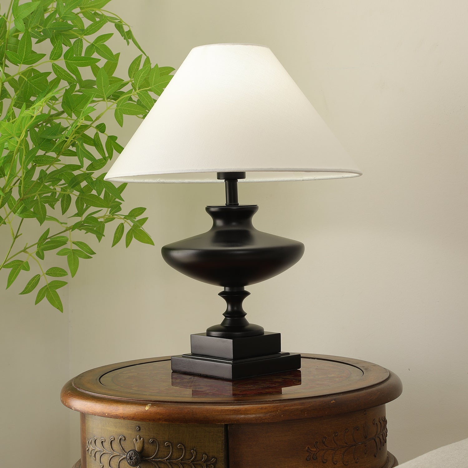Liorat Wood & Fabric Table Lamp