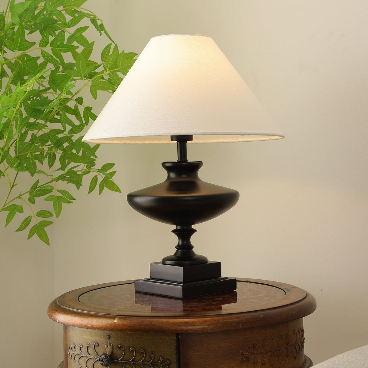 Liorat Wood & Fabric Table Lamp